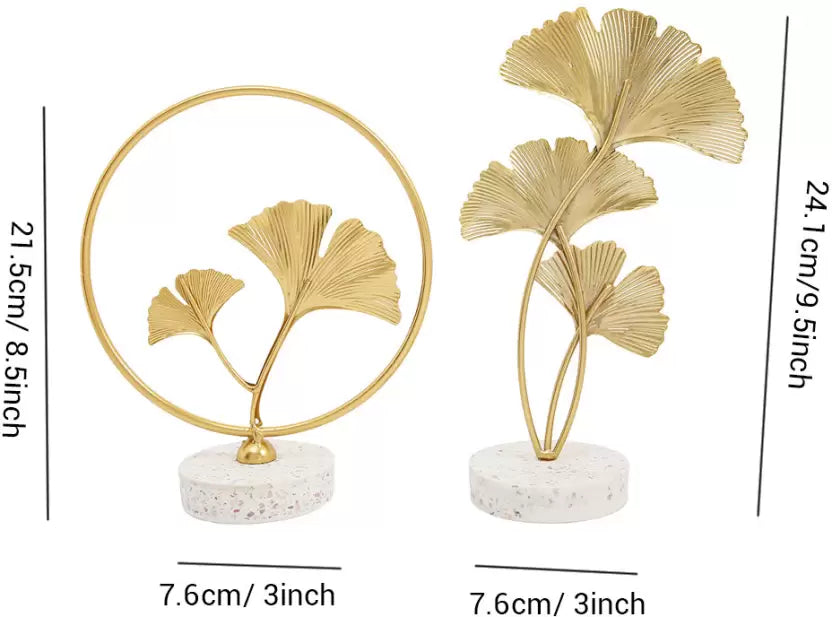 Metal Leaf Showpiece for Table Decorative Showpiece