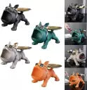 Dog Decorative Showpiece - 20 cm (Resin, Green)