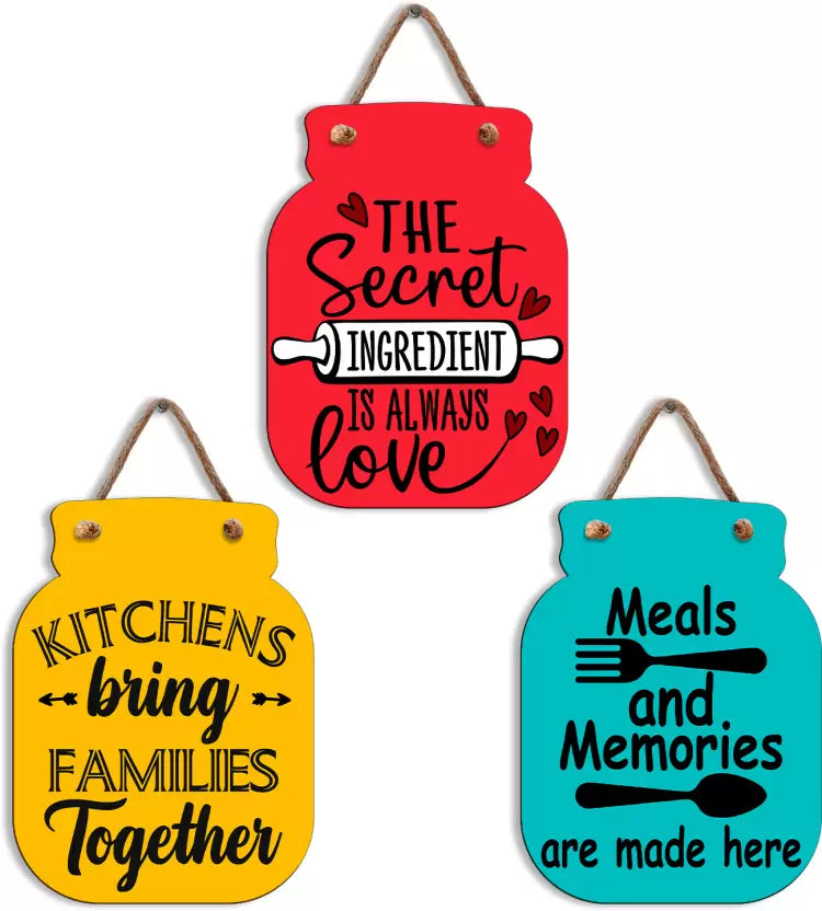 Wall Hanging Decorative Items |Home Decor |Pack of 3 (30cm X 19 cm)