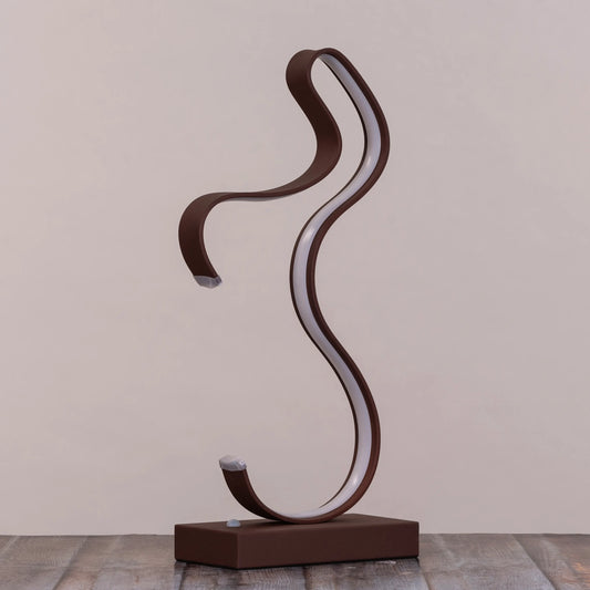 Brown, Dimmable LED with Remote Control) Table Lamp